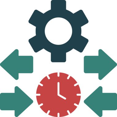 zaman dişli vektör simgesi