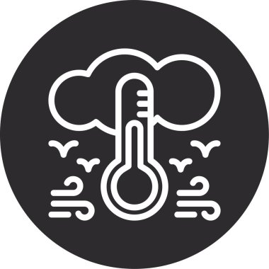 Termometre. Web simgesi basit illüstrasyon