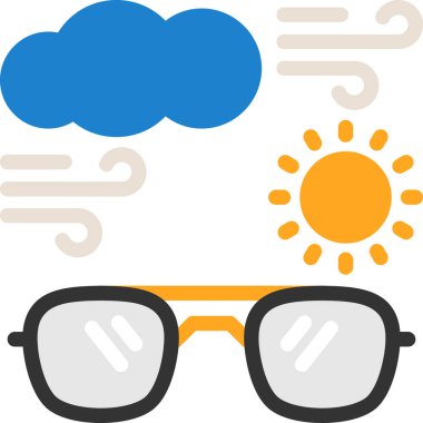 Güneş gözlükleri. Web simgesi vektör illüstrasyonu