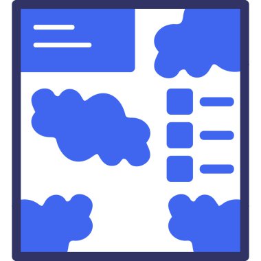 Bulut web simgesi, beyaz arkaplanda izole edilmiş basit vektör illüstrasyonu