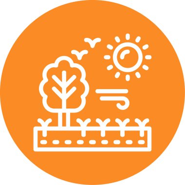 Ağaç simgesinin vektör illüstrasyonu