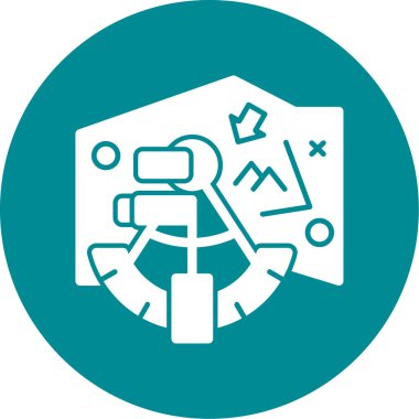 Harita simgesi. Web için harita vektör simgelerinin basit çizimi