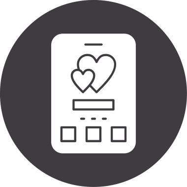 Kalp ikonu vektör illüstrasyonu