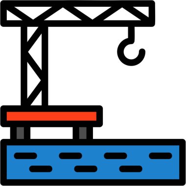Vinç vinç simgesi doldurulmuş - dış hat biçimi
