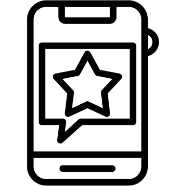 Yıldız simgesi ile cep telefonu, özet biçimi