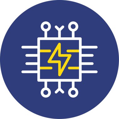 Bir elektrik simgesinin vektör illüstrasyonu