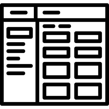 Veri veritabanı sunucu simgesi ana hat biçiminde