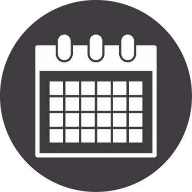 Takvim simgesi vektör illüstrasyonu