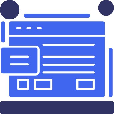 İnternetten alışveriş. Web simgesi basit illüstrasyon