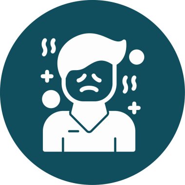 üzgün adam simgesi vektör illüstrasyonu