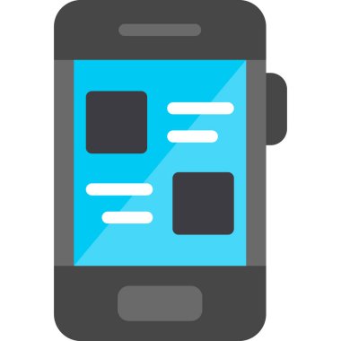 telefon mesajı simgesi düz biçimli