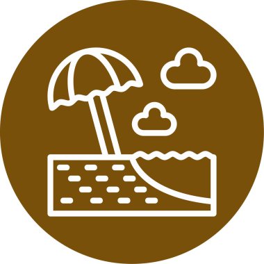 Modern b 'nin vektör illüstrasyonu şemsiye simgesinden yoksun