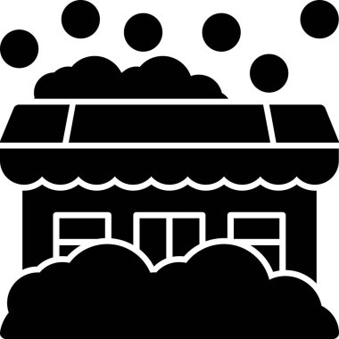 dükkan simgesi, vektör illüstrasyonu