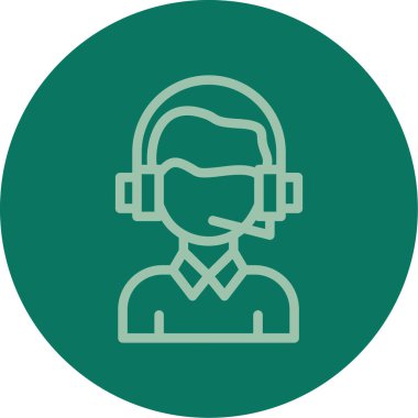 Bir kulaklık simgesinin vektör illüstrasyonu