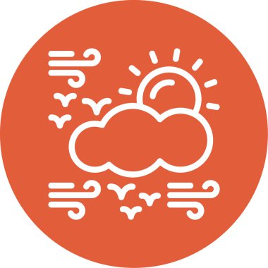 Bulut simgesi vektör illüstrasyonu