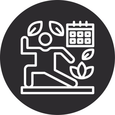 Takvim simgesinin vektör illüstrasyonu