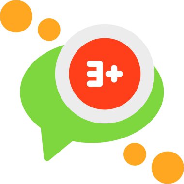 Sohbet ileti simgesi, vektör illüstrasyonu