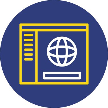 Web simgesi vektör illüstrasyonu