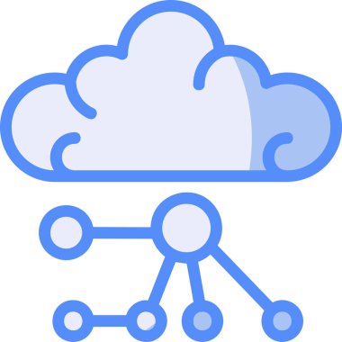 Bulut veri sunucusu simgesi - taslak biçimi