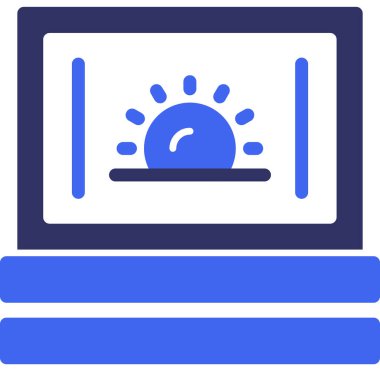 Bilgisayar. Web simgesi basit illüstrasyon