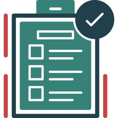 Düz biçimli kontrol listesi simgesi