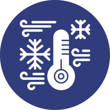 Kar taneli bir termometrenin vektör çizimi