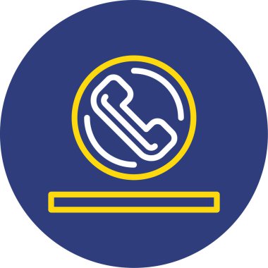 Telefon simgesinin vektör illüstrasyonu