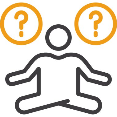 Bir soru simgesinin vektör illüstrasyonu