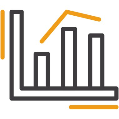 çubuk grafik çizelgesi simgesi dış hat biçiminde