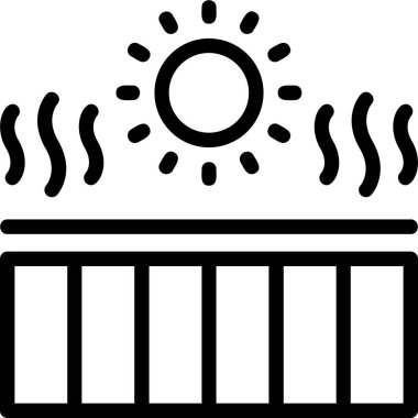 Güneş ikonu. basit vektör