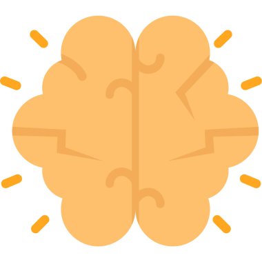 beyin ikonu vektör illüstrasyonu