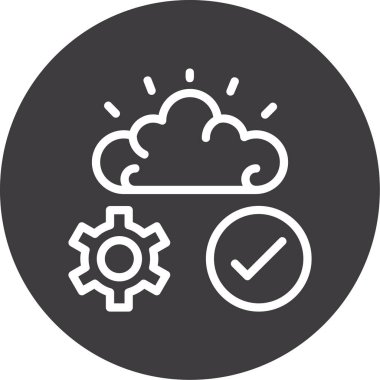 Modern bulut hesaplama simgesinin vektör çizimi