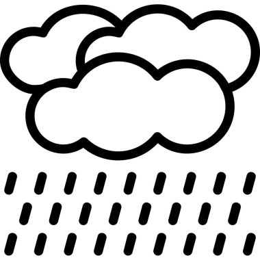 yağmur ikonu vektör illüstrasyonu
