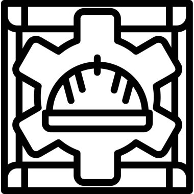 Bir fabrika simgesinin vektör illüstrasyonu