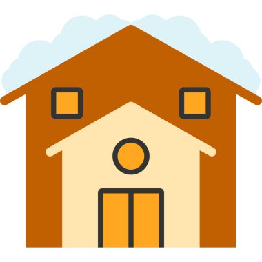 Bina. Web simgesi basit illüstrasyon