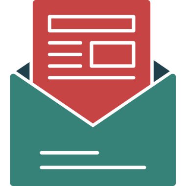 e-posta zarfı, vektör illüstrasyonu