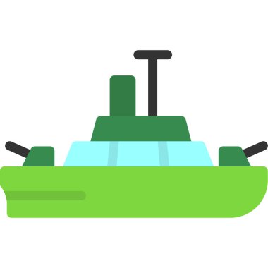 Gemi. Web simgesi basit illüstrasyon