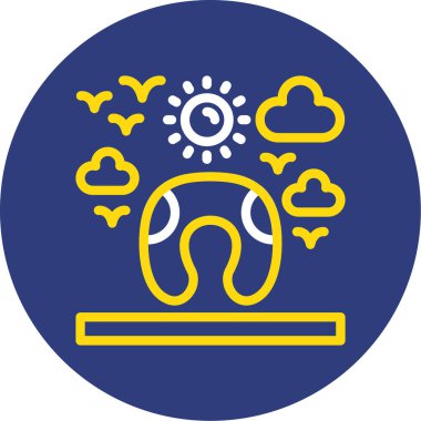 Güzel bir simgenin vektör illüstrasyonu