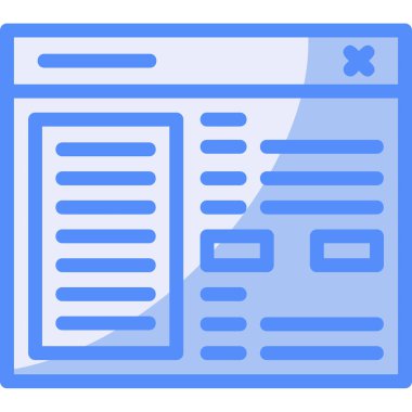 Tarayıcı. Web simgesi basit illüstrasyon