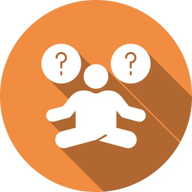 Soru işareti. Web simgesi basit illüstrasyon