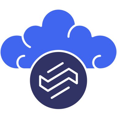 Bulut simgesi vektör illüstrasyonu