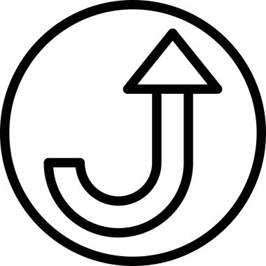 Yön ok ikonu vektör illüstrasyonu