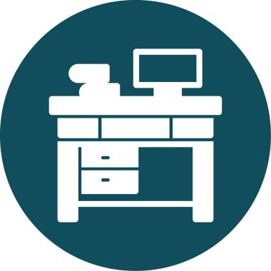 Masa. Web simgesi basit illüstrasyon