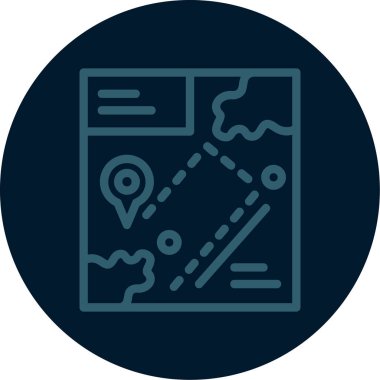 harita simgesi vektör illüstrasyonu