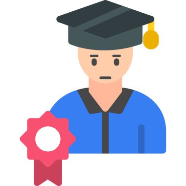 lisansüstü eğitim simgesi, vektör illüstrasyonu