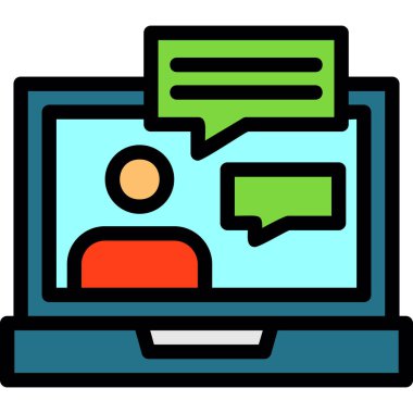 Sohbet simgesi vektör illüstrasyonu