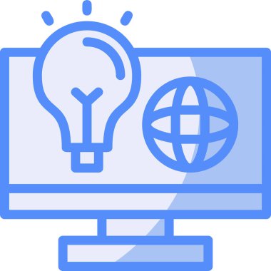 bilgisayar izleme simgesi, vektör illüstrasyonu basit tasarım