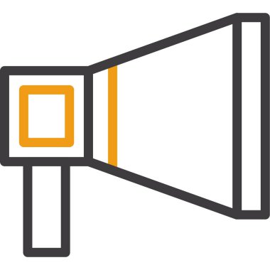 Megafon hoparlörü. Basit resimleme