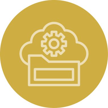 Bulut hesaplama simgesi vektör illüstrasyonu