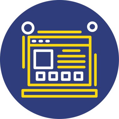 Modern bilgisayar simgesinin vektör illüstrasyonu